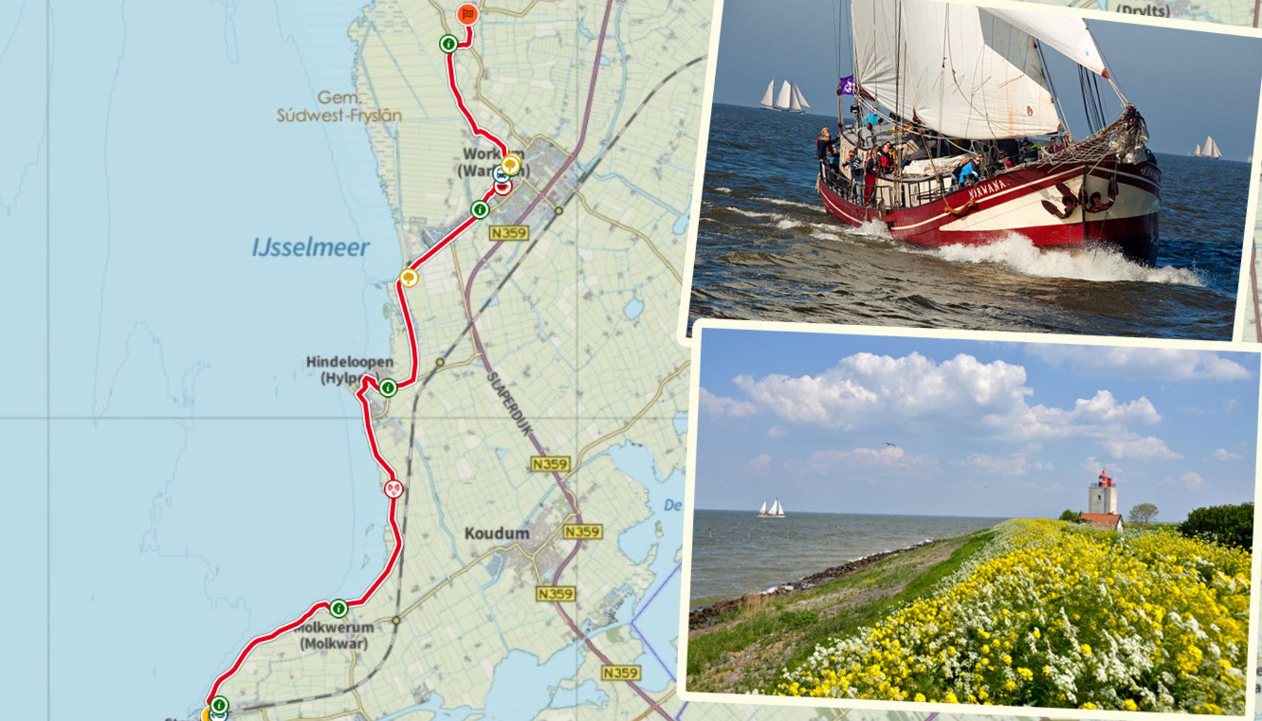 Adults only - All-inclusive 6-daagse op de Nirwana. Zeilen en 2 etappes Zuiderzee-pad wandelen.
