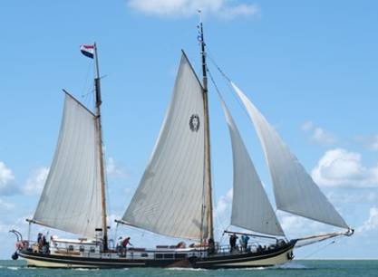 6-daagse zeilvakantie aan boord van de Rea-Klif vanuit Enkhuizen op het IJsselmeer en Waddenzee 